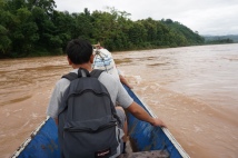Crossing the Nam Khan river